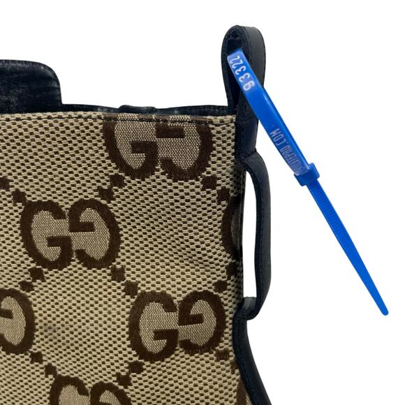 Gucci Flores Calfskin Monogram Double GG Ankle Boots Camel Ebony Size 36 - Picture 16 of 16